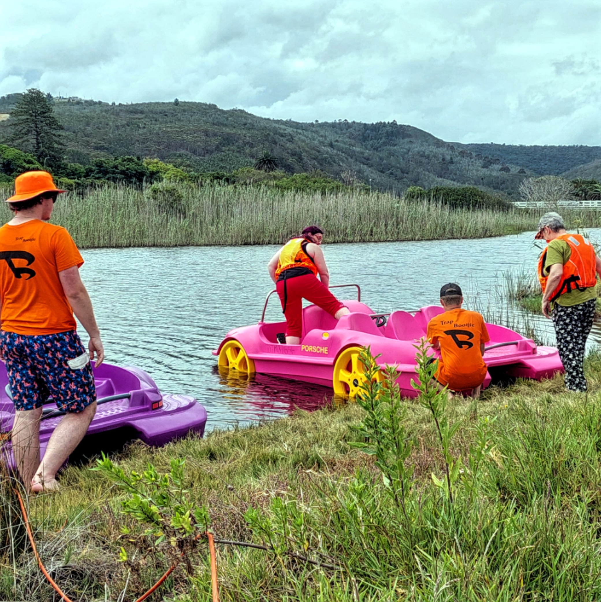 Pedal boats at Groot Brak Rivier