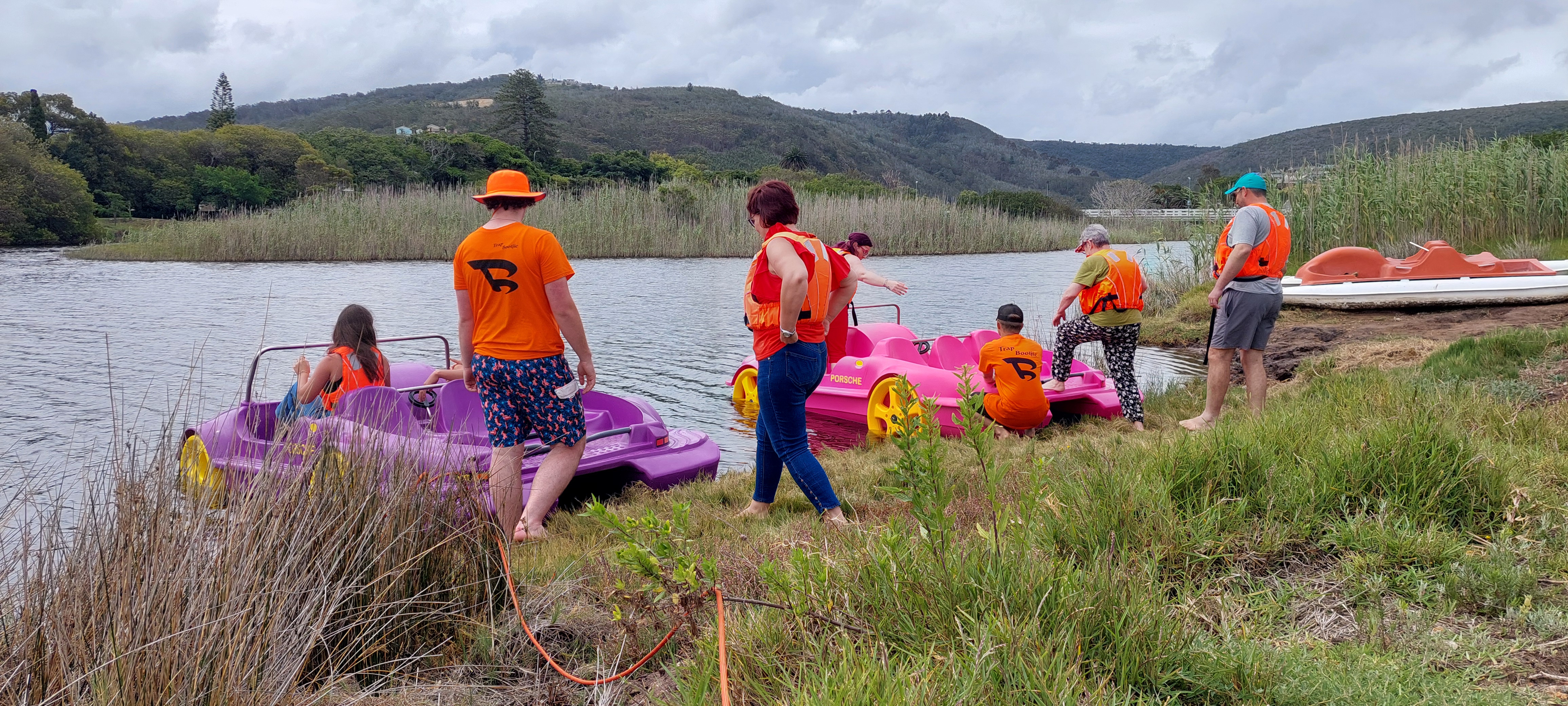 Getting ready to paddle